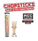 PiCC | CHOPSTICKS | Pre-roll | OG Kush | .5G 2-Pack