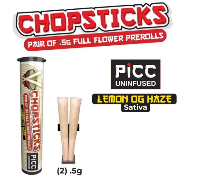 PiCC - PiCC | CHOPSTICKS | Preroll | Lemon OG Haze | .5g 2-Pack 1G Main Image