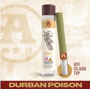 DURBAN POISON INFUSED GLASS TIP PREROLL  - ANTHEM - 1g