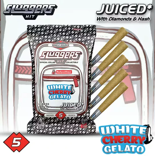 Sluggers Hit - 5pk - White Cherry Gelato - 3.5g (H) - Infused - Sluggers x Backpack Boys Main Image