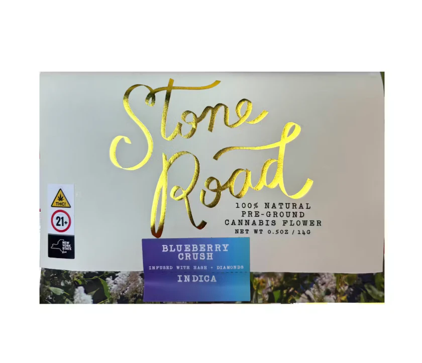 STONE ROAD - Stone Road- Blueberry Crush- 14g Hash + Diamond Infused Pre-Ground Flower Main Image