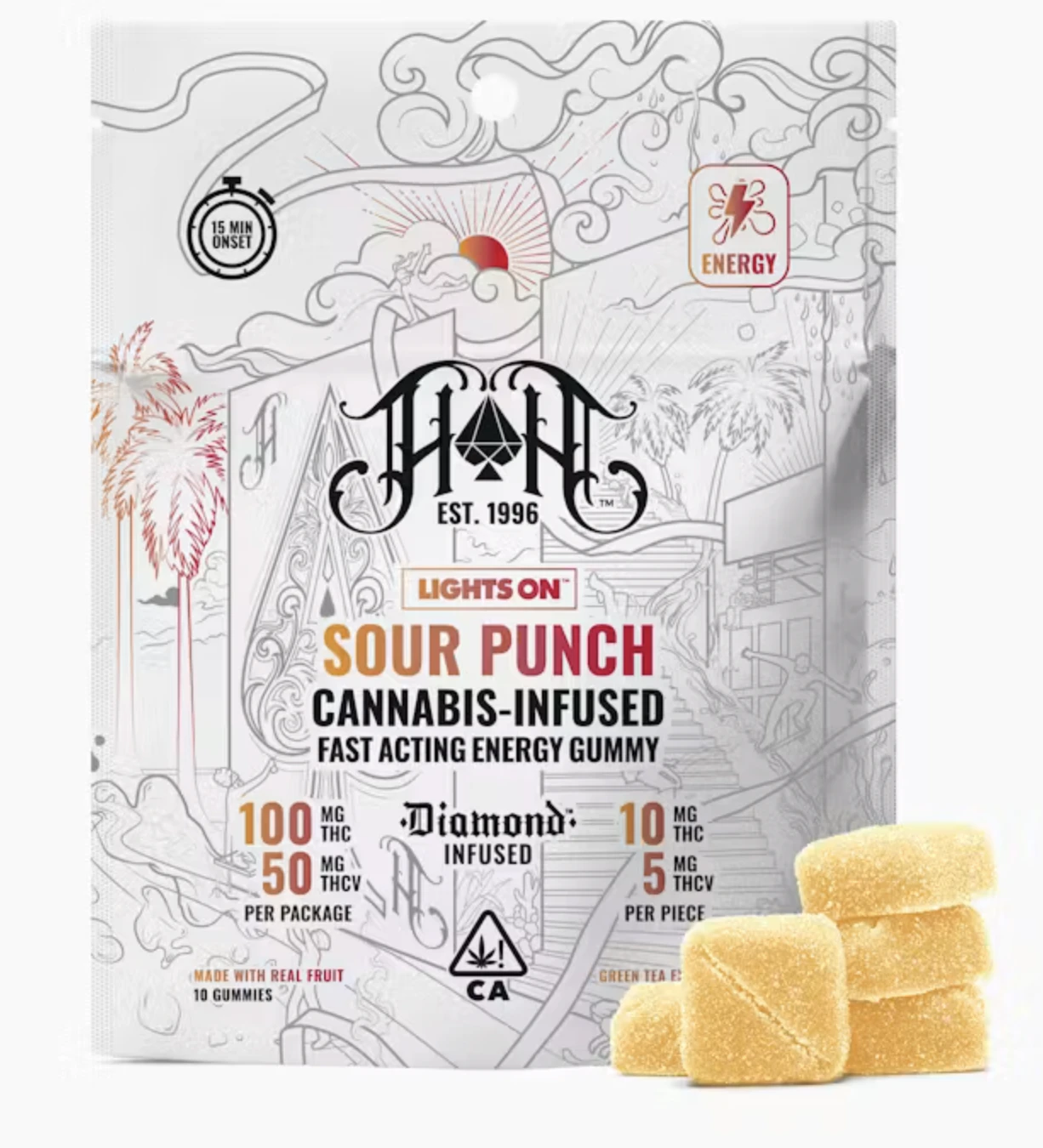 Heavy Hitters - Heavy Hitters 100mgTHC/50mg THCv Fast Acting Gummy Pack Sour Punch [S] Main Image