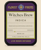 Florist Farms- Witches Brew- Live Resin Infused 5pk x .5g Prerolls