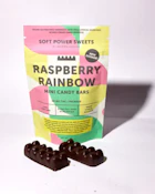 Soft Power Sweets- Raspberry Rainbow Mini Candy Bars- 2pk / 50mg per pkg