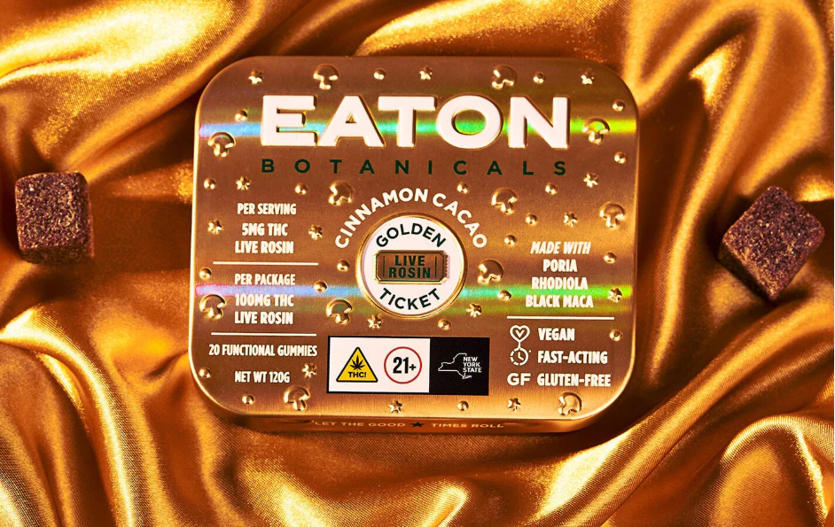 Eaton Botanicals - Eaton | Edibles | Golden Ticket - Cinnamon Cacao | 20 5MGPCS \ 100MG | Live Rosin | Main Image