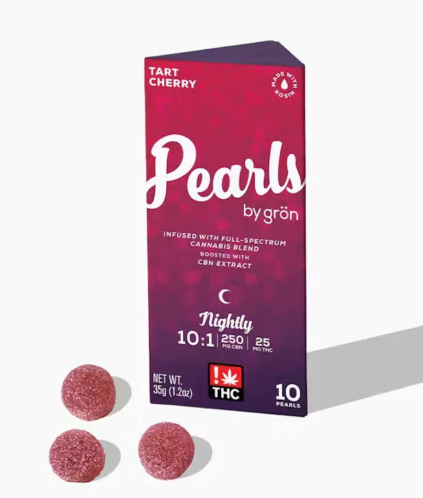 Pearls - Pearls - Tart Cherry 10:1 CBN:THC Gummies - 25mg - 10 pack Main Image