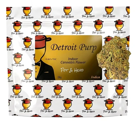 Pot & Head - pot & head | Flower | Detroit Purps | 28G | Main Image