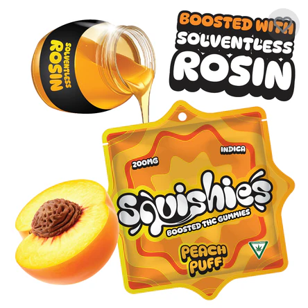 Squishies - Squishies | 200MG Solventless Rosin Gummies | Peach Puff Main Image