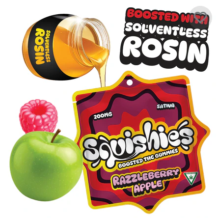Squishies - Squishies | 200MG Solventless Rosin Gummies | Razzleberry Apple Main Image