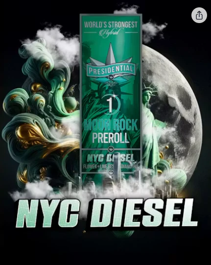 Presidential - NYC Diesel | 1g | Moon Rock Preroll | Presidential Main Image