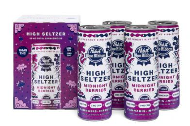 Pabst - Pabst Blue Ribbon - Selzter - Midnight Berries CBN - 4pk - 40mg Main Image