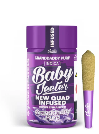 Jeeter - Jeeter - Baby Jeeter - Granddaddy Purp - 5pk Quad Infused Prerolls Main Image