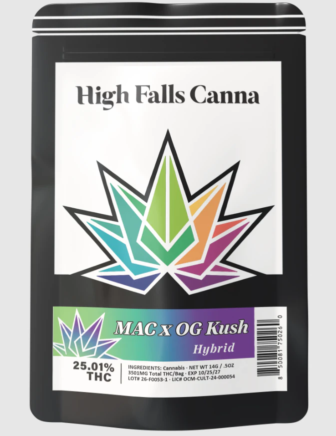 High Falls Canna NY - MAC x OG Kush 14g Flower - Hybrid | High Falls Canna Main Image