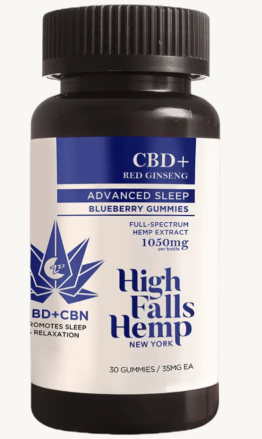 High Falls Hemp - Advanced Sleep - 30pk Blueberry Full Spectrum CBD Gummies Main Image