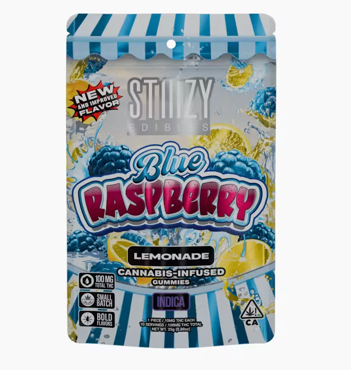 STIIIZY - STIIIZY: Blue Raspberry Lemonade Nano Enhanced Gummies 10-Piece/100mg (I) Main Image