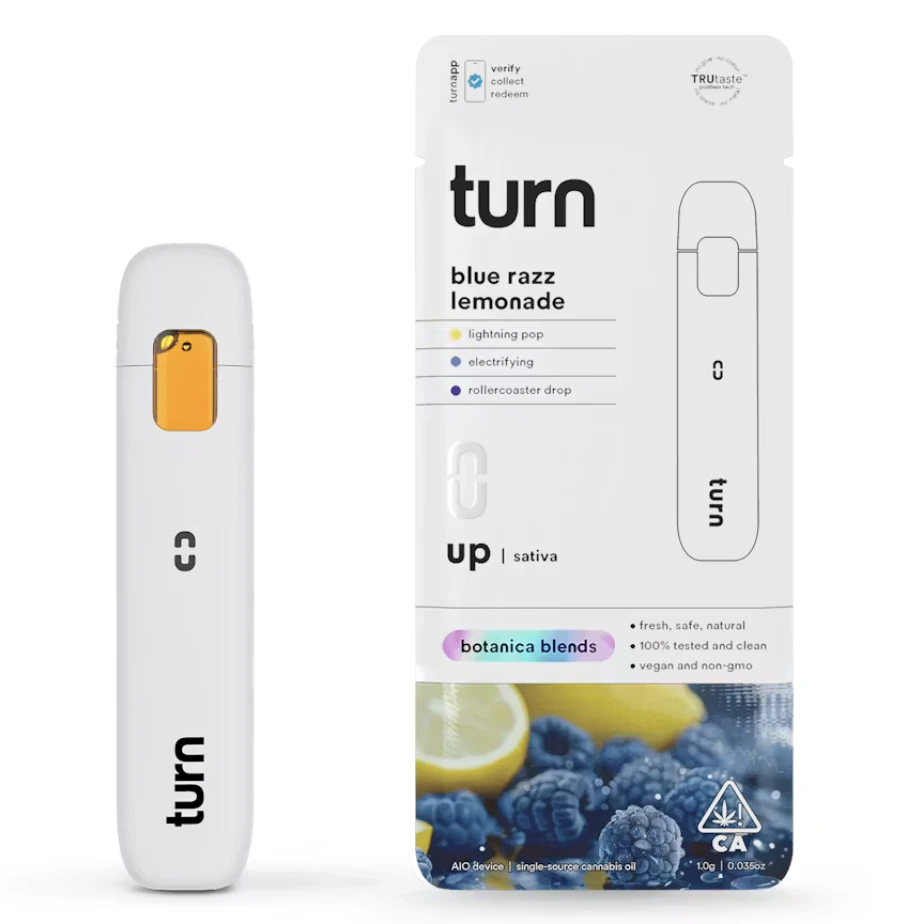 turn - 1g TURN All-In-One Vape - Blue Razz Lemonade 89% Main Image