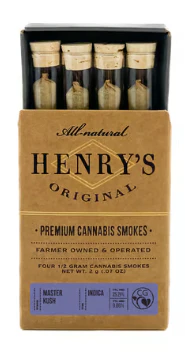 Henry's Original - Henry's Original - Master Kush - Prerolls - 4pk - 2G Main Image