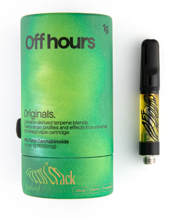 Off Hours - Green Crack 1g Vape Cartridge - Sativa | Off Hours Main Image