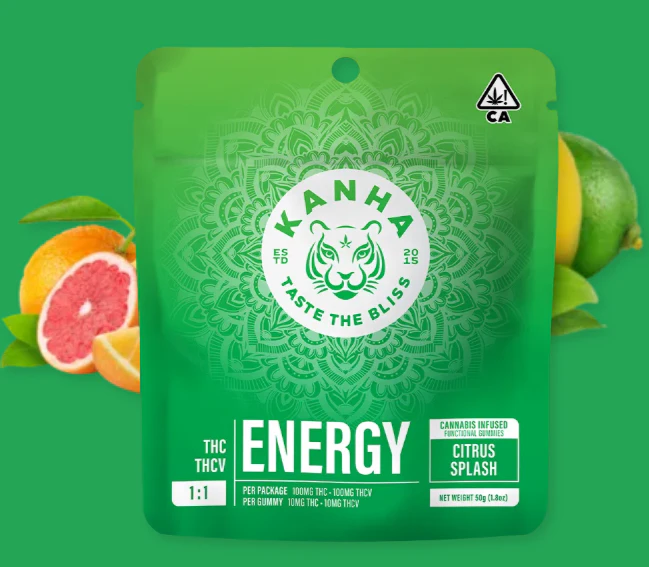KANHA - 10pk - FX Energy Citrus Splash - 1:1 (THC:THCV) - 100mg (S) - Kanha Main Image