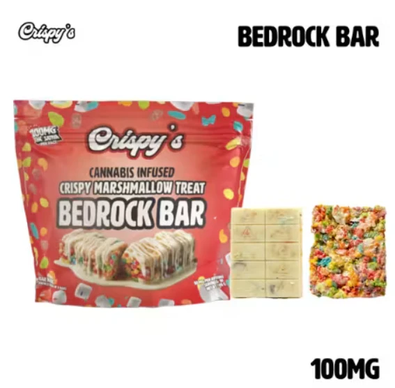 Crispy's - Crispy's- Bedrock Bar- 100mg Cannabis Infused Crispy Marshmallow Treat Main Image