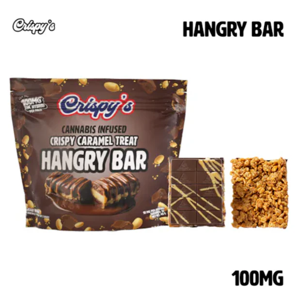 Crispy's - Crispy's- Hangry Bar- 100mg Cannabis Infused Crispy Caramel Treat Main Image