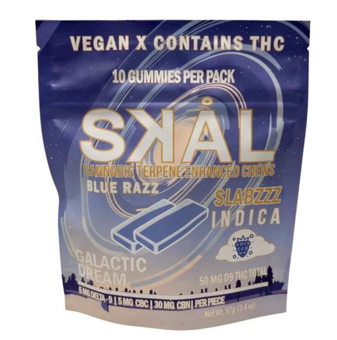 SKÅL - SKÅL Slabzzz | Blue Razz | 5mg THC | 5mg CBC | 30mg CBN |10ct Main Image