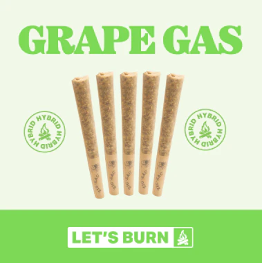 LET'S BURN - Grape Gas (5 x .5g) Pre-roll Pack 0102 Main Image