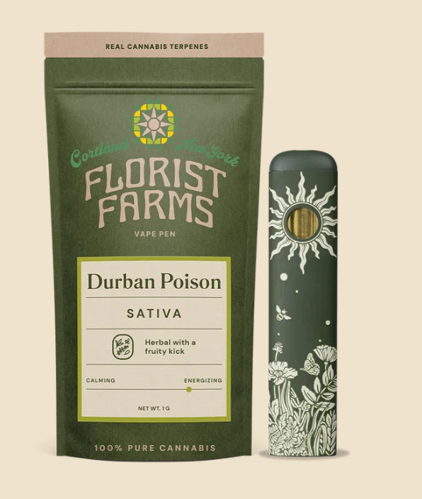 Florist Farms - Florist Farms | Vape Pens | AIO | Rechargeable Vape - Durban Poison | 1g Main Image