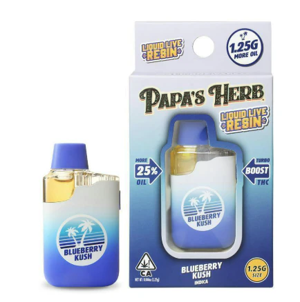 Papa's Herb - PAPAS HERB | BLUEBERRY KUSH LIVE RESIN - AIO | CARTRIDGE | 1.25G Main Image