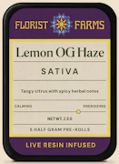 Florist Farms - Lemon OG Haze - 5-Pack Infused Prerolls
