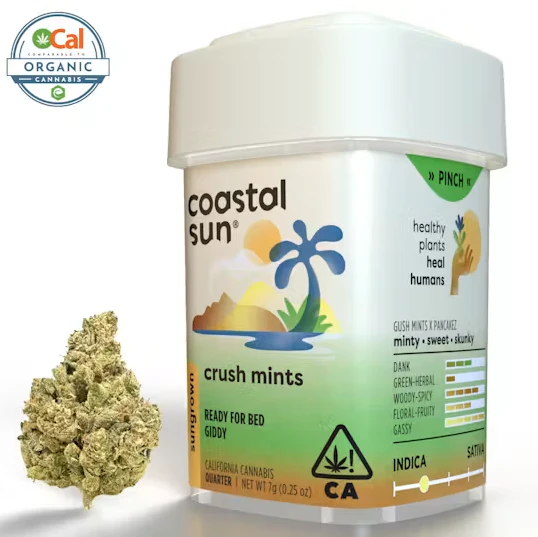 Coastal Sun - Coastal Sun Sungrown Diamond Infused Flower 7g Indica Crush Mints Main Image