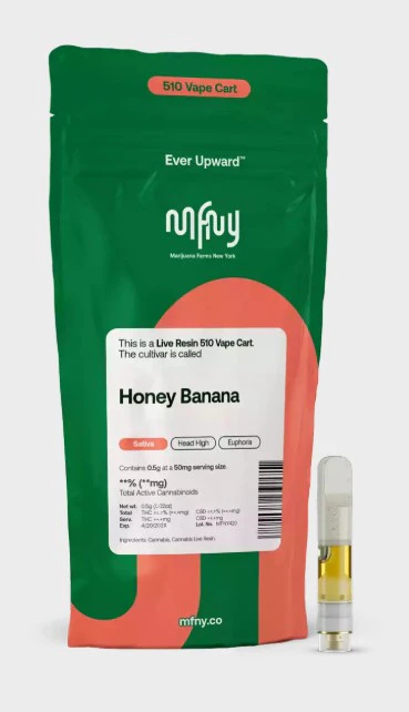 MFNY - MFNY | Vape Cart | Live Resin Infused | Honey Banana | 0.5g | 510 Main Image