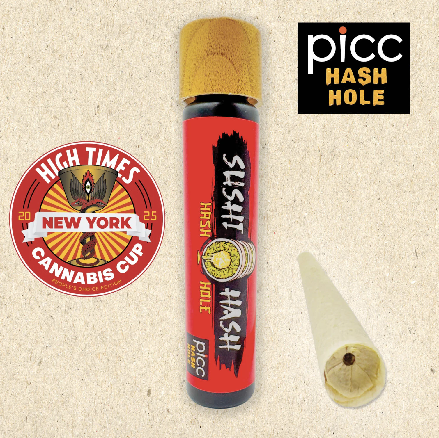 SUSHI HASH - Lemon Haze x Laundry List Live Rosin infused hash hole | 1g Main Image