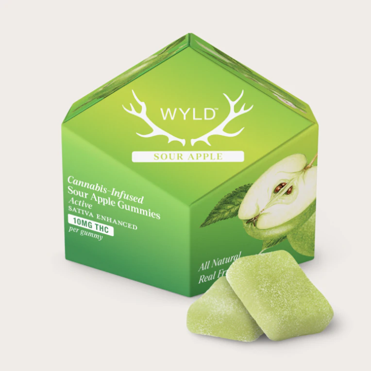 WYLD - Kiwi Energy Enhanced Gummies | 1:1 THC:THCv | 10ct 100mg Total | TAX INCLD Main Image