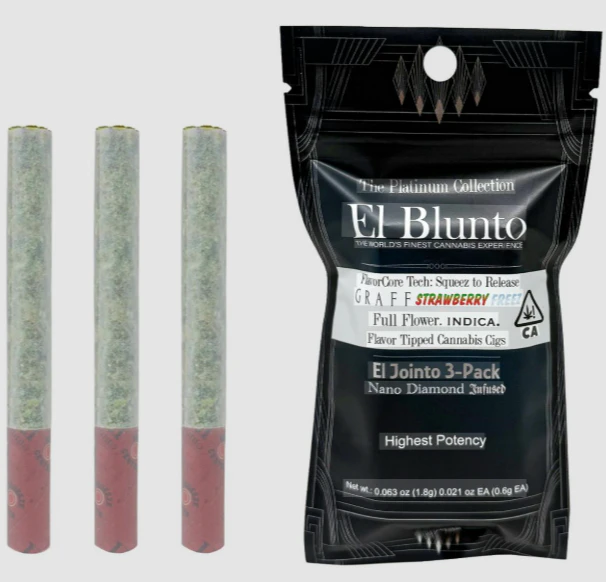 EL BLUNTO - Strawberry Freez Graff - 3pk Nano Infused Joints (El Blunto) Main Image