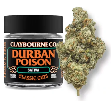 Claybourne Co. - Claybourne | Durban Poison | Large Buds | Sativa (3.5g) Main Image