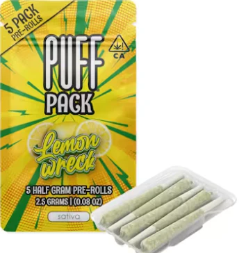 PUFF - PUFF - Lemonwreck - 5-Pack Prerolls (2.5g) Main Image