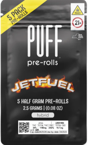 PUFF - PUFF - Jetfuel - 5-Pack Prerolls (2.5g) Main Image