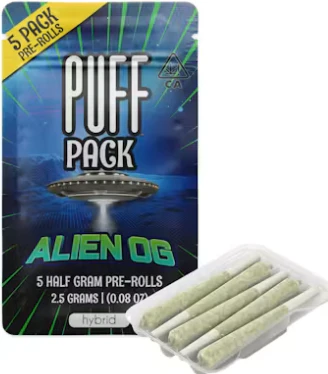 PUFF - PUFF - Alien OG - 5-Pack Prerolls (2.5g) Main Image
