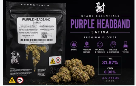 To The Moon - PURPLE HEADBAND FLOWER - TO THE MOON - 3.5g Main Image