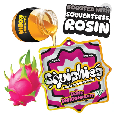 Squishies - Squishies | 200MG Solventless Rosin Gummies | Dragonfruit Main Image