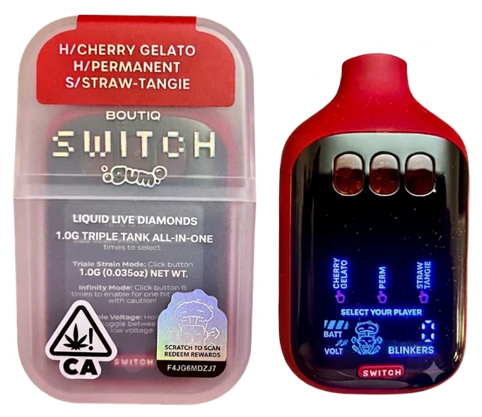 Boutiq - Boutiq - Liquid Live Diamonds - Cherry Gelato x Permanent x Straw-Tangie - V5GUM - RTU -1G Main Image
