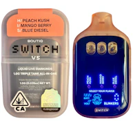 Boutiq - Liquid Live Diamonds - Peach Kush x Mango Berry x Blue Diesel - V5GUM - RTU -1G