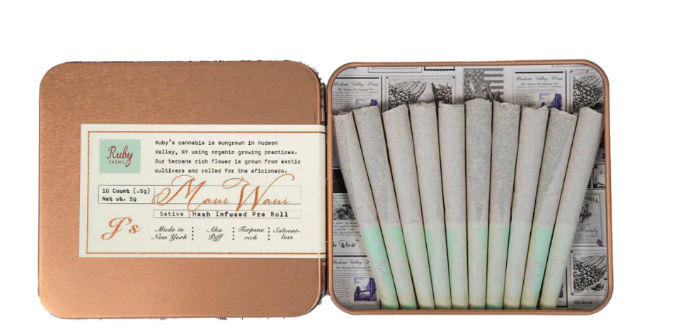 Ruby Farms - Ruby Farms | Maui Waui | Hash Infused Doobies | 10pk | 5g Main Image
