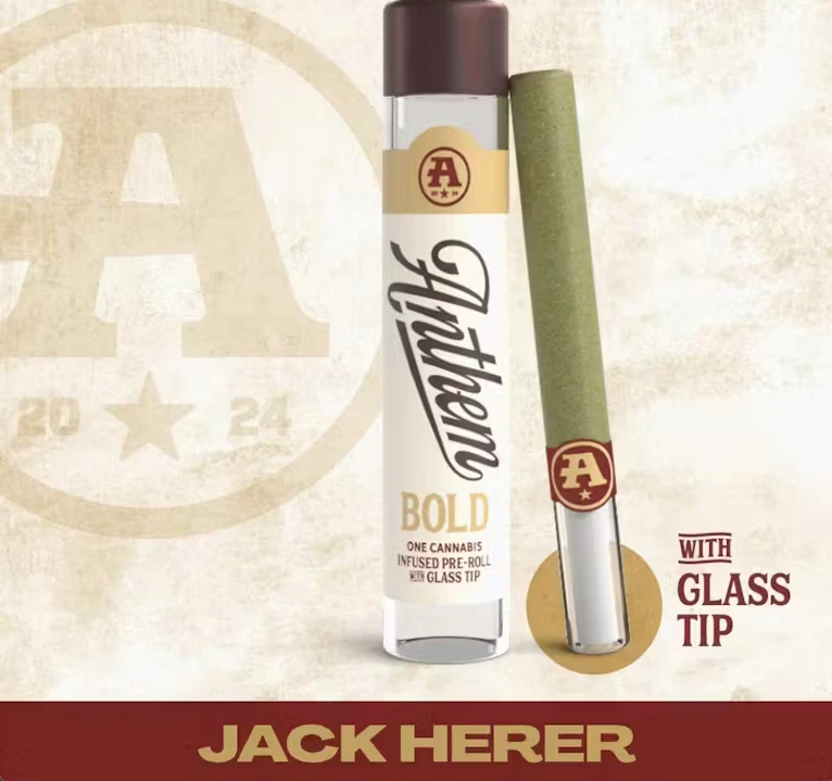Anthem - Jack Herer 1g Glass Tip Infused Preroll - Sativa | Anthem Main Image