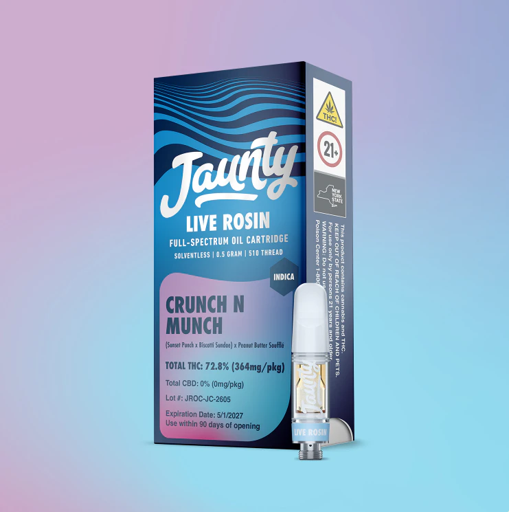 Jaunty - Crunch N Munch 0.5g Live Rosin Cartridge - Indica | Jaunty Main Image