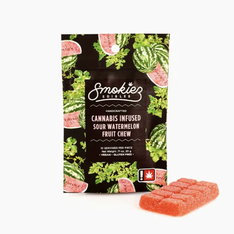 SMOKIEZ - Smokiez | Sour Watermelon | Single Piece Gummy | 100mg Main Image