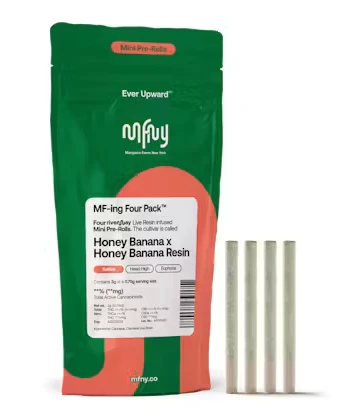 MFNY - Honey Banana x Honey Banana Live Resin Infused 4pk Prerolls - Sativa | MFNY Main Image