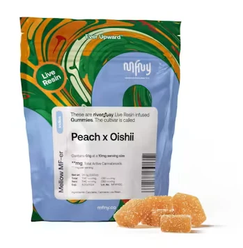 MFNY - Peach x Oishii 10pk Live Resin Gummies - Indica | MFNY Main Image