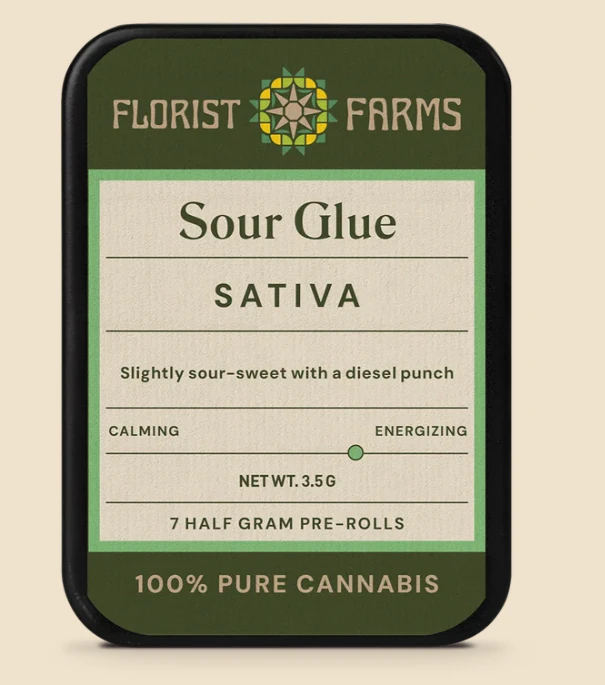 Florist Farms - Florist Farms | Pre Roll | Sour Glue | 5pk | 2.5g Main Image